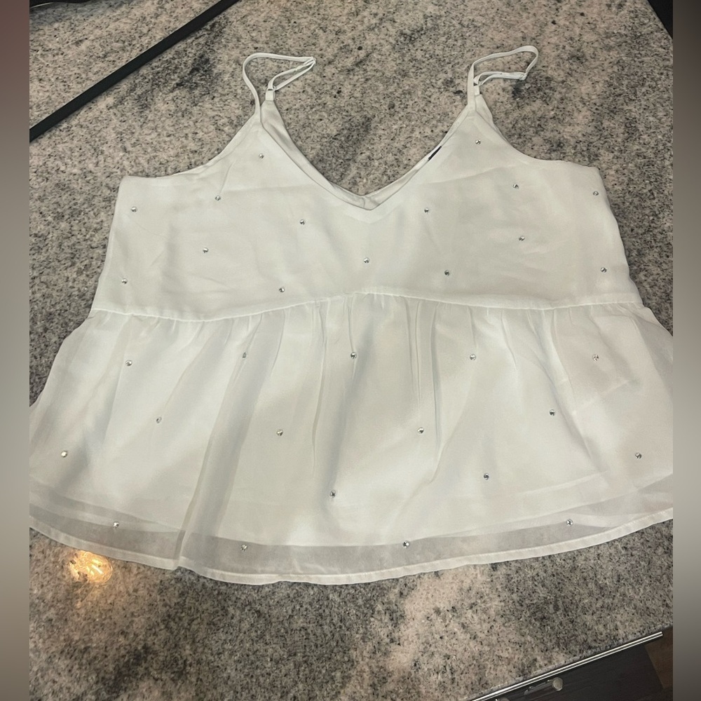 Old Navy Baby Blue Camisole with Sparkling Details
